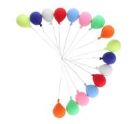 TOYANDONA 16 Miniature Dollhouse Balloons Cake Picks per Cupcake Topper Decorazioni per Giardino Compleanno Accessori per