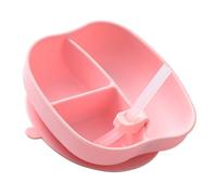 TOYANDONA 1pezzi Piatto Silicone Con Ventosa Per Ragazzo Ragazza Design Tre Scomparti Per Alimentazione Facile Da Pulire e Antiribaltamento Per Svezzamento e Pranzi Divertenti