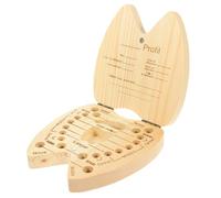 TOYANDONA 1pezzi Scatola di Legno per Denti Decidui per Ragazzo Ragazza Conservazione Denti da Latte Porta Dentini Coperchio Organizzatore Perduti