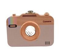 TOYANDONA 1pezzi Scatola Legno Per Denti Da Latte Forma Di Macchina Fotografica Organizzatore Creativo Per Denti Dei Custodia Portatile Per Memorie Infantili Unico