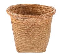 TOYANDONA 1pezzi Straw Woven Waste Basket With Sturdy Frame Handcrafted Office Home Trash Can Storage Bin For Small Spaces Medium Color Mix Colore Casuale