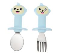 TOYANDONA 1set Posate Per Ragazzo Ragazza e Inossidabile Design Monello Per Svezzamento e Allenamento All Autonomia Alimentare