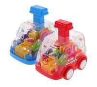 TOYANDONA 2 Auto Push per Veicolo Trasparente Spingi per Sicura Veicolo Montessori per Ragazzo