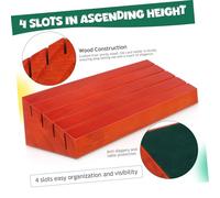 TOYANDONA 2 Carte Da In Legno Medio Con Base Scanalata Antiscivolo Supporto Angolato Per Carte Da Bridge Canasta E Trading Organizer Robusto Per Tavolo