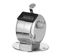 TOYANDONA 2 Contatore Meccanico Metallo con Display Strumento per Statistiche e attività Fisiche Base Rotonda Stabile e Portatile