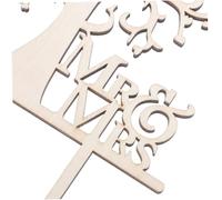 TOYANDONA 2 Decorazioni per Segni Sposi in Legno per Matrimonio Fidanzamento Decorazioni Romantiche in Country per Cake Topper