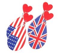 TOYANDONA 2 Paia Pendenti Patriottici con Americana per Festeggiamenti Indipendenza Accessori Eleganti e Leggeri per Donne e Ragazze