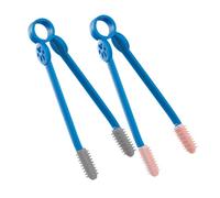 TOYANDONA 2 Pettine per Occhi Cane e Animali da Design Ergonomico e Antiscivolo Facile per Macchie e Occhi Colori Rosa e Accessorio per La Toelettatura Animali Domestici