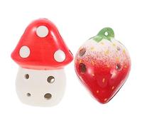 TOYANDONA 2 Pezzi 6 Ocarina Piccoli Musica Rana Strumento Padella Strumenti All'aperto Gonfiabile Giocattoli Giocattolo Per Ocarine Ceramica Rosso