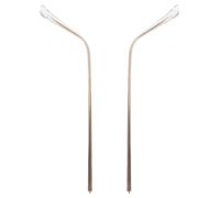 TOYANDONA 2 Pezzi Aste di Ricambio per Occhiali Stanghette per Occhiali in Lega e Silicone Oro Coppia