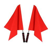 TOYANDONA 2 Pezzi bandiera di partenza il giudice di segnala la pallavolo bandiera rossa dell'arbitro bandiere di pallavolo bandiere della mano dell'arbitro Palo in acciaio inox rosso