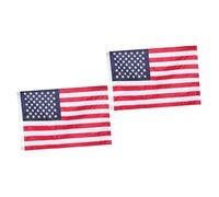 TOYANDONA 2 Pezzi Bandiera di ricamo americano noi bandiere per esterni arredamento esterno Flag degli Stati Uniti American Flag Bunting bandiera americana appesa al muro tessuto Colorato