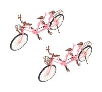 TOYANDONA 2 Pezzi Bici Miniatura Due Posti per Accessorio Educativo Decorazione per Casa per Sviluppare Capacità Cooperative