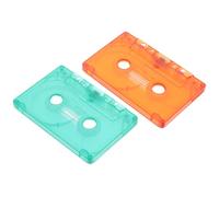 TOYANDONA 2 Pezzi Cassette Tape Storage Box Retro Blank Audio Tapes in Transparent Sturdy Organizer for Music Projects Party Decor And Recording Use