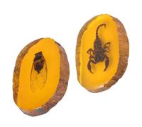 TOYANDONA 2 Pezzi Ciondolo in Resina Ambra Artificiale Insetto, Giallo | Design a Campione, Stile Semplice e Unico, per Bigiotteria Fai, Ornamento Delicato
