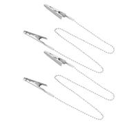 TOYANDONA 2 pezzi Clip Porta Tovaglioli in Acciaio Resistente Fermagli Bavaglino Leggeri Catena Multifunzionale per Adulti e Anziani in Clinica e Casa