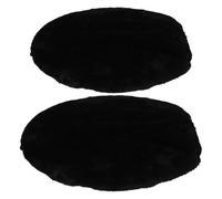 TOYANDONA 2 Pezzi Copri Coperchio WC in Velluto Morbido Nero, Protezione Spessa e Lavabile in Poliestere per Coperchi Rotondi e Allungati, Accessorio Decorativo per Bagno