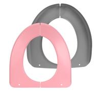 TOYANDONA 2 pezzi Copriwater pieghevole: copriwater in plastica | Copriwater igienico lavabile, cuscino portatile impermeabile, compatibile con la maggior parte dei WC standard, comodo e