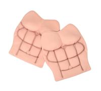 TOYANDONA 2 Pezzi Costume Muscoli Finti Uomo in Eva Beige, Facile da Indossare e Comodo, Design Unico per Halloween e Feste a Tema, Tuta Addominali Finti Realistica per Travestimenti