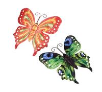 TOYANDONA 2 Pezzi Decorazione da Parete Farfalla Decorazioni murali delle Farfalle sospeso per Arredamento casa Scultura di Farfalle Decorazione di Farfalle da Parete Ferro da Stiro