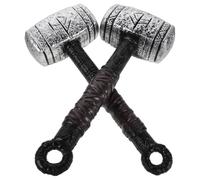 TOYANDONA 2 pezzi di martello da pirata in plastica, finto, accessorio per costume di Halloween, morbido, realistico, bomboniera per feste, decorazione da palcoscenico per dolcetto o scherzetto, per