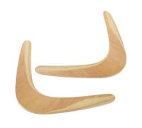 TOYANDONA 2 Pezzi Due Boomerang Legno per Interattivo per Attività All Giochi e Divertimento