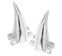 TOYANDONA 2 Pezzi Fermaglio per Chioma a Forma di Corno da Diavolo in Lega Argento, Design 3d Realistico, Fissaggio Sicuro e Tenuta Resistente per Cosplay e Servizi Fotografici