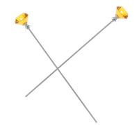 TOYANDONA 2 Pezzi Flower Vase Stakes con Cristallo Brillante Aste da Giardino Resistenti con Punta Cristallo e Asta Filettata Lunga Supporto Decorativo per Piante da Interno ed Esterno per