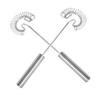 TOYANDONA 2 pezzi Frusta Manuale in Acciaio Sbattitore Ergonomico per Uova e Latte Montalatte Portatile Leggero e Resistente per Cucina e Ristoranti