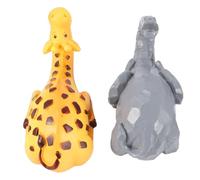 TOYANDONA 2 Pezzi Ganci Adesivi a Tema Animale in Resina | Autoadesivi, Forte Tenuta e Stile Moderno, per Armadi e Casa, Giraffa ed Elefante
