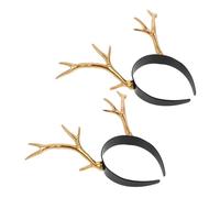 TOYANDONA 2 Pezzi Holiday Reindeer Headband Sparkly Antlers Hair Hoop Adjustable Party Accessory For Christmas And Themed Events