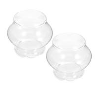 TOYANDONA 2 pezzi Lampada Olio Trasparente in Vetro Paralume Protettivo per Lampada Kerosene Paralume in Vetro Resistente e Decorativo per Interni Diffusore di Luce Naturale e Calda per