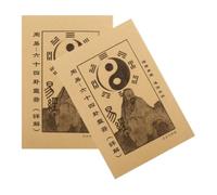 TOYANDONA 2 Pezzi Libro dei Mutamenti i Ching 64 Esagrammi | Illustrazioni Cinesi Dettagliate, Uso Portatile per Studio e Viaggi, Supporto alle Decisioni, per Principianti