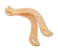 TOYANDONA 2 Pezzi Manico in Legno Ellittico per Borsa Donna, Accessorio Raffinato e Facile da Sostituire, Impugnatura Comoda per Borse Tote e Macramé, per Creazioni Fai da Te