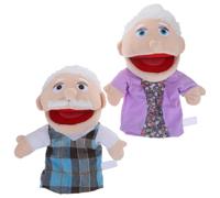 TOYANDONA 2 Pezzi Marionetta da Mano Creativa Burattini Famiglia Nonni per Giocattolo Didattico DIY per Racconti e Gioco Interattivo