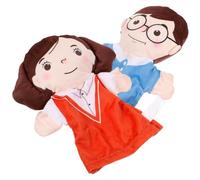 TOYANDONA 2 Pezzi Marionetta da Mano Educativa Figura Realistica in Cotone Pp e Peluche, Migliora la Coordinazione Mano-cervello nel Gioco Interattivo Familiare