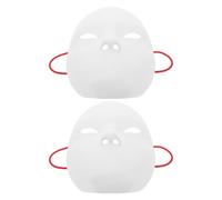 TOYANDONA 2 Pezzi Maschera Bianca in Plastico per Cosplay e Progetti Artistici in Classe, Maschera Integrale da Decorare per Donne e Studenti in Feste Mascherate e Carnevale