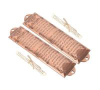 TOYANDONA 2 Pezzi Mezuzah in Lega di Alluminio Rosso Antico con Pergamena Ebraica per Porta Casa Decorazione Religiosa Ebraica Artigianato Israeliano per Benedizione e Protezione