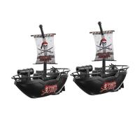 TOYANDONA 2 pezzi nave pirata elettrica per divertimento vasca da bagno giocattoli per barca d'acqua leggera per apprendimento interattivo per bagno gioco e compleanno
