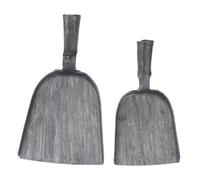 TOYANDONA 2 pezzi Paletta Cenere Carbonio Forgiata Mano Piccola e Grande Resistente e Leggera per Pulizia Barbecue e Cucina Facile da Usare e Trasportare