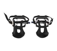 TOYANDONA 2 Pezzi Pedali per Bicicletta da Interno per Esercizi Fitness con Gabbie per Le Dita e Cinghie Pedali con Piattaforma in Lega per Esercizi Indoor Ciclismo Mountain Road Bike