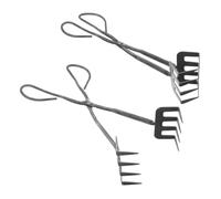 TOYANDONA 2 Pezzi Pinze Metalliche per Bbq e Ergonomica e Resistente per Carbone Chiodi e Castagne Strumento Versatile e per Industriale e Outdoor