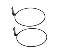 TOYANDONA 2 Pezzi Porta Fiori Muro Nero Supporto Anello per Vasi Sospesi Interno ed Esterno Staffa Minimalista per Fioriere da Balcone e Giardino