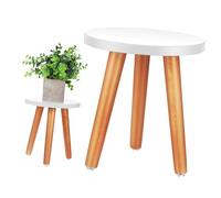 TOYANDONA 2 Pezzi portafiori in legno massello piante pianta casa sgabello portavaso espositore per fioriera cremagliera di supporto per fioriere da giardino di legno