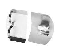 TOYANDONA 2 Pezzi Protezione per Dita da Cucina in Acciaio Inox Argento, Guardia Resistente per Taglio Sicuro, Comfort e Mobilità Completa Durante la Preparazione del Cibo