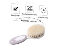 TOYANDONA 2 Pezzi Set Di Shampoo Per Scrubber Kit Toelettatura Spazzola Per Neonato Infantile Pettine Spazzola Di Lana Spazzola Per La Pulizia Dei Grey Lana Vergine
