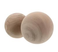 TOYANDONA 2 Pezzi Sfere Decorative in Legno Grezzo per Vasi e Ciotole | Diametro 3, 35 e 3, 94 Pollici, Rustico Farmhouse, per Centrotavola, Fai, Riempitivo