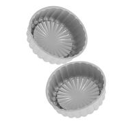 TOYANDONA 2 pezzi Stampo Silicone Torte Rotondo Forma Fiore Antiaderente Resistente Calore Fino C per Cheesecake Charlotte Cake Mold