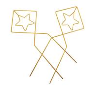 TOYANDONA 2 Pezzi Star Flower Stand Piantare Il Traliccio Del Giardino Piccolo All'aperto Supporti Pergolato Telaio Filo In Vaso Rete Da Giardino Per Piante Rampicanti Pentola D'oro Metallo