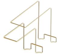 TOYANDONA 2 Pezzi Supporto da Tavolo in Ferro Oro Multiuso | Design Moderno e Aspetto Classico, Finitura Cromata Liscia, per Scuola e Casa, Mantiene la Scrivania Ordinata